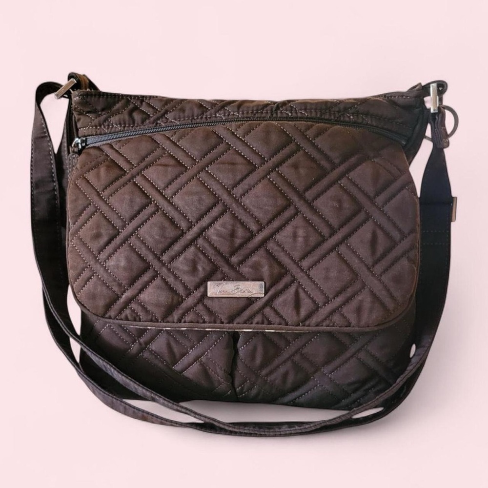 Vera Bradley Brown Quilted Crossbody Bag